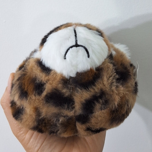 NEW Leopard Animal Plush Cute Keychain Bag Charm Bag Clip With Pouch Coin Purse - Picture 4 of 6